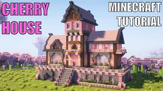 Minecraft Cherry Blossom House Tutorial [upl. by Laval]