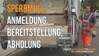 Sperrmüll Anmeldung Bereitstellung Abholung [upl. by Intruok]