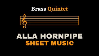 Handel  The Hornpipe Water Music Suite  Brass Quintet Sheet MusicFull Score [upl. by Aehta]