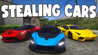 Robbing Every Car Dealership in GTA 5 RP [upl. by Ardnuyek]