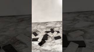 ASMR DEMOLDING Black and White Resin Dominoes resindemolding [upl. by Oiruam124]