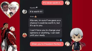 President Perfect  AranKita  Haikyuu texts  lyric confession [upl. by Tedi]