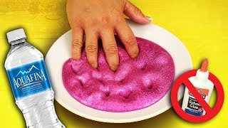 Slime without Glue 8 ways Testing No Glue Slime Recipes Slime how to with water and more [upl. by Ocicnarf]