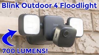 NEW Blink Outdoor 4 Floodlight Camera Review amp Setup  Is It Worth It [upl. by Arais]