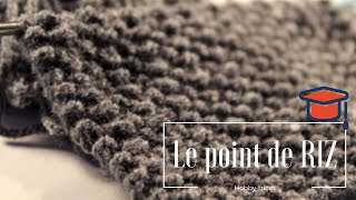 APPRENDRE A TRICOTER  LE POINT DE RIZ POINT FANTAISIE [upl. by Canty]