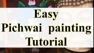 Pichwai Painting Tutorial for beginners  pichwai cow art [upl. by Eessac]