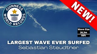 NEW GUINNESS WORLD RECORD FOR THE BIGGEST SURFED WAVE by Sebastian Steudtner Guinness World Record [upl. by Zeuqcaj235]