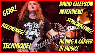 David Ellefson interview  Gear Technique Songwriting and having a career in music [upl. by Dnomsad]