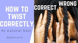 How To Twist Natural Hair Properly for Twist Outs [upl. by Statis774]