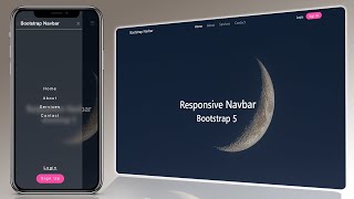 How To Make Responsive Navbar with Bootstrap 5  Step by Step Tutorial [upl. by Aroled]