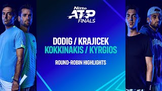 KyrgiosKokkinakis vs KrajicekDodig  Nitto ATP Finals Highlights [upl. by Ezana486]