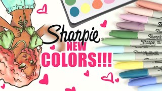 NEW SPECIAL EDITION SHARPIE COLORS making art with the Mystic Gem Color Markers [upl. by Civ]