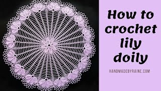 How to crochet lily doily [upl. by Oikim]