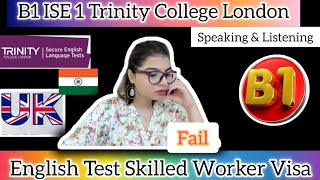 Full B1 Speaking amp Listening Skilled Worker Visa  ISE 1 Trinity College London [upl. by Kannry]