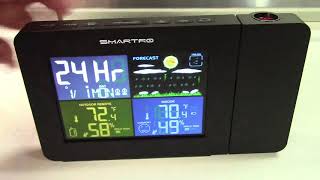 SMARTRO SC91 Projection Alarm Clock With Weather Station Review [upl. by Harraf]