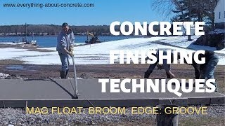 DIY CONCRETE FINISHING TECHNIQUES  MAG BROOM EDGE GROOVE [upl. by Princess934]