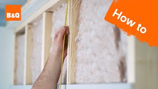 How to insulate amp plasterboard a stud wall [upl. by Novaj]