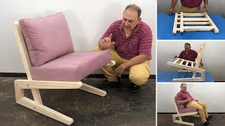 Sillón moderno de madera muy Bonito  Tutorial de Carpinteria [upl. by Halimeda855]