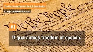 5 Things Students Should Know About the First Amendment [upl. by Airtemak]