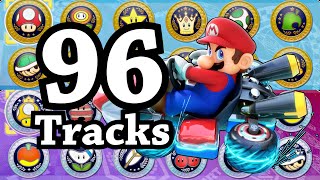 The Exhausting 96 Track Mario Kart 8 Challenge [upl. by Marolda28]