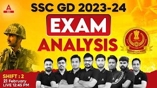 SSC GD Analysis 2024  SSC GD 21 Feb 2nd Shift Paper Analysis  SSC GD Exam Analysis 2024 [upl. by Gerbold]