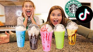 MAKING VIRAL TikTok STARBUCKS DRINKS At HOME  JKrew [upl. by Eilarol250]