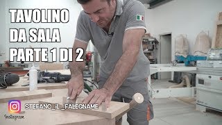 TAVOLINO DA SALA IN ROVERE  Pannelli in legno massello e unioni finger joint [upl. by Romeyn]