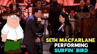 Seth MacFarlane performs SURFIN BIRD  Seth MacFarlane Singing Live  Family Guy  Bird is the Word [upl. by Eissoj192]