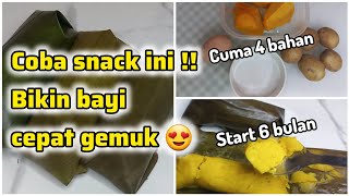 SNACK MPASI 6 BULAN BIKIN GEMUK  Labu kentang kukus [upl. by Neehsar672]