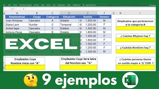 función CONTAR SI en excel ejemplos🤔 [upl. by Aryk99]