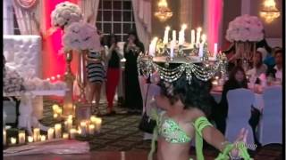 Bellydancer Yasmeena performs at Arabic Wedding with chandelier candle tray [upl. by Aicilec164]