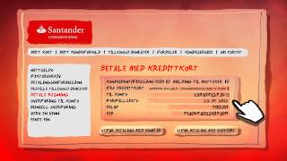 Santander Kort  Min Side  Betale Regning [upl. by Amelita]