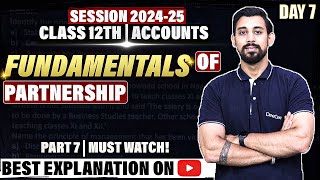 Fundamentals  Partnership  Chapter 1  Accountancy Class 12  Easiest way  Part 7 [upl. by Elberta]