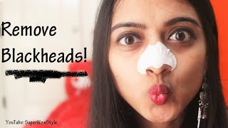 How to Remove Blackheads From Nose amp Face  Pore Strips at Home  Superwowstyle [upl. by Eiramannod]