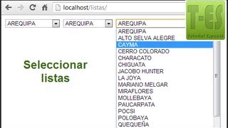 Seleccionar departamentos provincias distritos con PHP y jQuery [upl. by Neuburger]