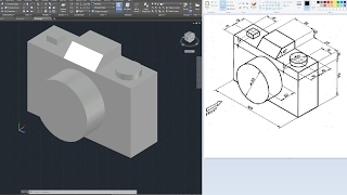 Beginner Tutorial AutoCAD 2017  Designing an Isometric Camera [upl. by Ttereve]