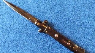 Tactical Black  Classic Italian Stiletto Switchblade [upl. by Hitoshi]