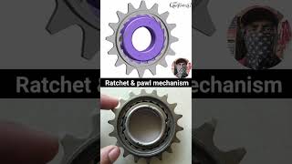 Bicycle freewheel Sprocket Ratchet Mechanism working mechanical automobile engineering gear [upl. by Apurk735]