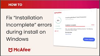 How to fix Installation incomplete errors during install on Windows [upl. by Wandis541]