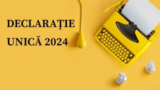 Declarația unică 2024 [upl. by Ymorej]