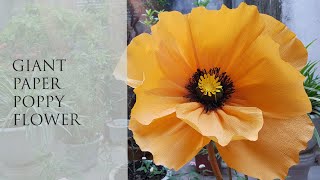 How To Make Giant Paper Flower Tutorial 1  Diy Giant Paper Flower  Lana Paper Flowers [upl. by Zoarah]