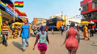 🇬🇭 INSIDE AFRICAS BUSIEST OPEN STREET MARKET IN ACCRA GHANA  4K WALKING TOUR [upl. by Ylloh]