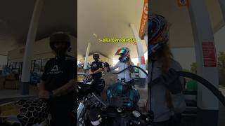 Gas station activities 💀 KingCity636 ✨Recorded with insta360 X4 link in bio✨ bikerchick [upl. by Tegirb874]