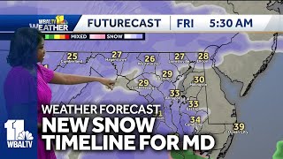 Dalencias new snow timeline for Maryland [upl. by Siro]