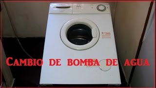 Como cambiar bomba de agua de lavarropas  How to change water pump washing machine [upl. by Anawal]