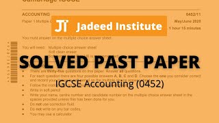 045222fm22  IGCSE Accounting Solved Past Papers  2022 [upl. by Afas702]