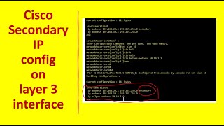 Cisco Secondary IP addresses configuration [upl. by Clovah]