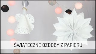 Świąteczne Ozdoby z Papieru  DIY DOMODI TV [upl. by Ydnerb373]