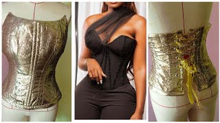 How to Cut and Sew An Over Bust Corset  Easy Cutting and Stitching [upl. by Nnylram]