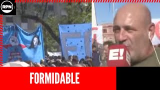 Santiago Cuneo quotMilei vení a ver si podes pasar por plaza de Mayo a 9 días de asumirquot [upl. by Sukram824]